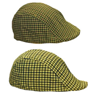MENS LIGHTWEIGHT FLAT CAP LARGE CHECK PATTERN