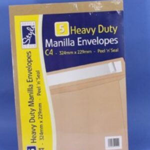 Manilla Envelope A4 5PK