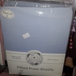 Fitted Pram Sheets Blue (2 Pack)