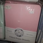 Fitted Pram Sheets Pink (2 Pack)