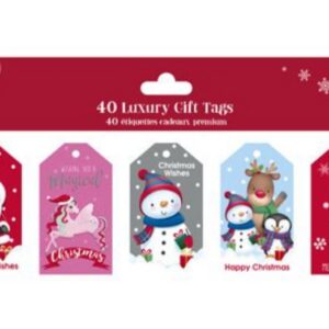 Christmas Traditional Luggage Gift Tags (40pk)